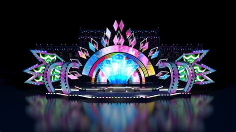 Virtual Stage Truss Meeting Hall Wedding Show Concert V51 3d Model