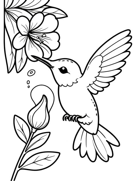 Beija Flor Para Colorir - 14 Desenhos de Beija-Flor para colorir
