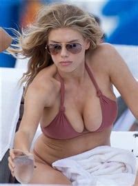 Charlotte McKinney Nip Slip During Thong Bikini Marathon