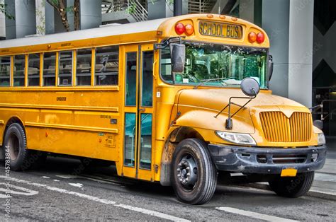 school bus americain  york stock photo adobe stock
