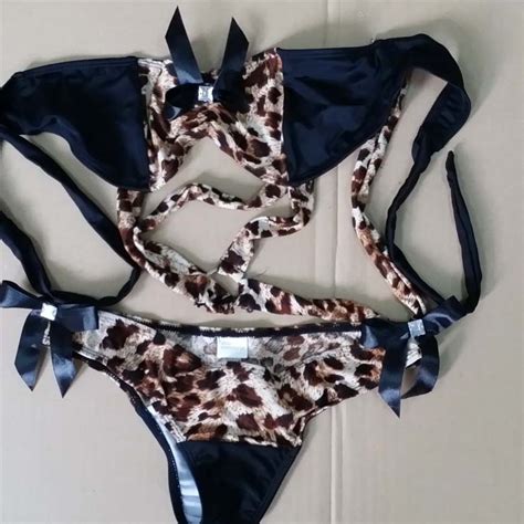 Crazy Sexy Halter Leopard Print Bikini Set BK10825