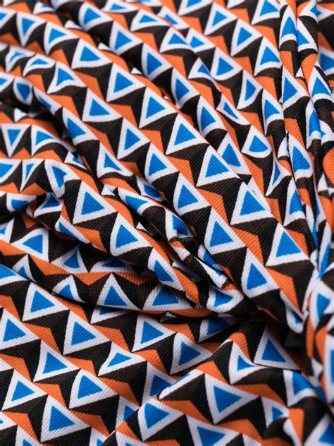 Fisico Cristina Ferrari Geometric Pattern Triangle Cup Bikini In Orange Modesens