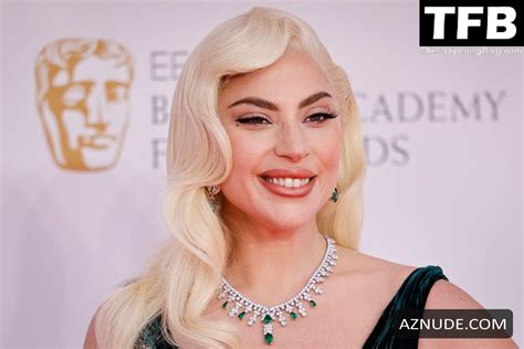 Lady Gaga Sexy Seen Flaunting Her Tits At The British Academy Film Awards In London Aznude