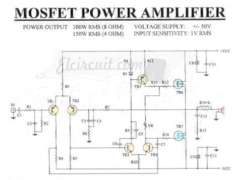 Diagram Irfp250 Mosfet Amplifier / 100W Mosfet Power Amplifier Circuit