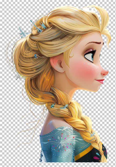 Frozen Elsa Princess Blonde Character With Intricate Braid PNG Clipart Animated Character