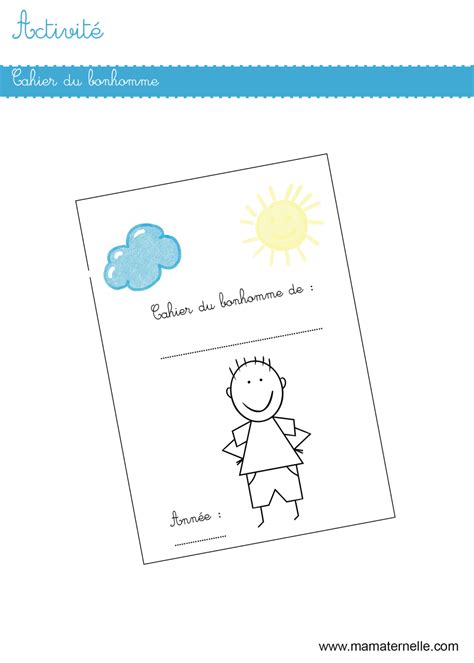 Cahier De Bonhomme Maternelle : dessin du bonhomme – UQNIO