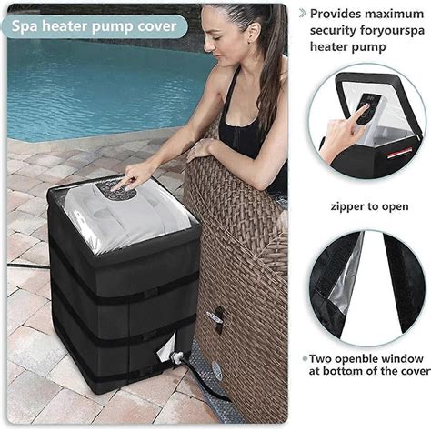 Hot Tub Spa Heater Pump Cover With Transparent Pvc Top Window Waterproof Inflatable Hot Tub