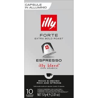 Forte café espresso 100 arábica estuche 10 cápsulas compatibles con