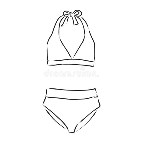 Belos Corpos Femininos Na Ilustração Do Vetor De Bikini Ilustração Do Desenho Vetorial De Maiô