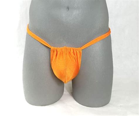 Orange Sexy Sliding Men S Bikini Swimsuit Etsy