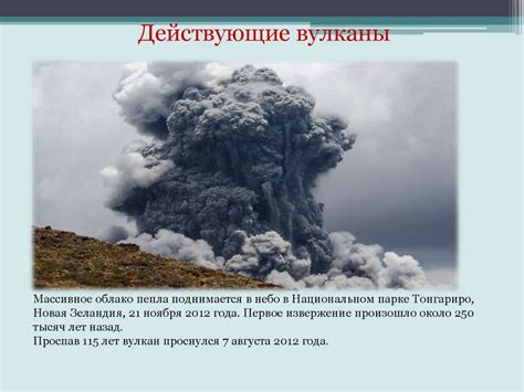 Извержение вулкана - презентация онлайн