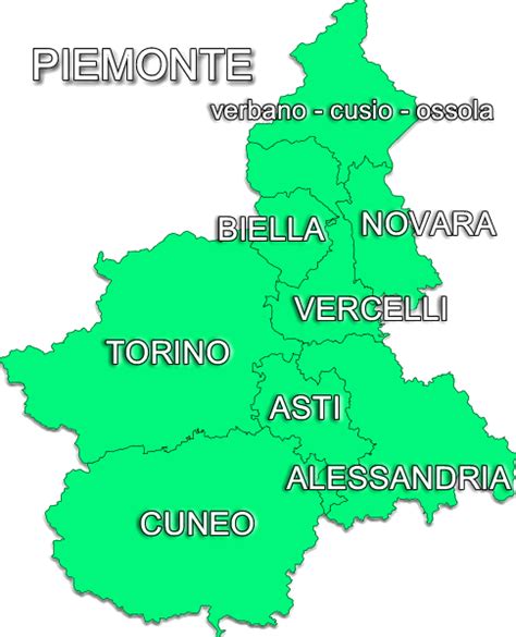 Cartina Piemonte Con Province