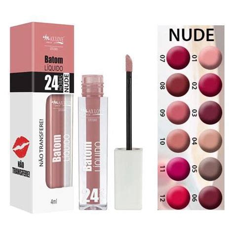 Batom Líquido Nude h Max Love Kit c unid em Promoção na Americanas