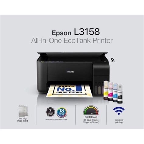 Epson Ecotank L3158 Wi Fi All In One Ink Tank Printer Shopee Philippines