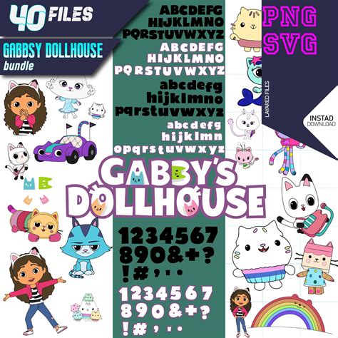 Gabbys Dollhouse Svg Bundlegabbys Dollhouse Png Bundle Gabbys