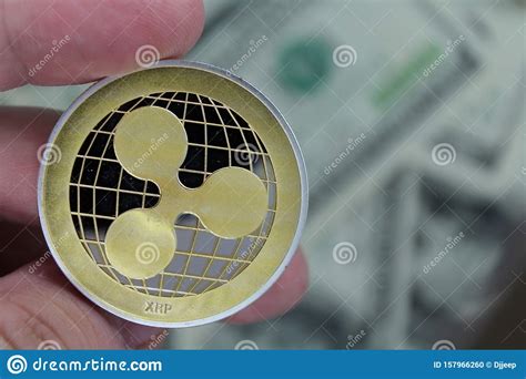 Ripple Coin Cryptocurrency Concept Blockchain Cryptocurrency Virtual