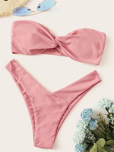 Triangle Halter Top With High Leg Bikini Set Artofit