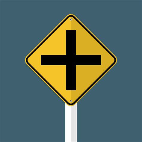 crossroads road sign