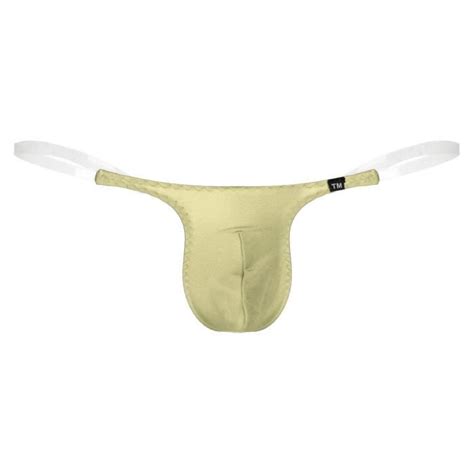 DPois String Sexy Homme Sous Vêtements Taille Basse Mini Bikini G String Bulge Pouch T Back