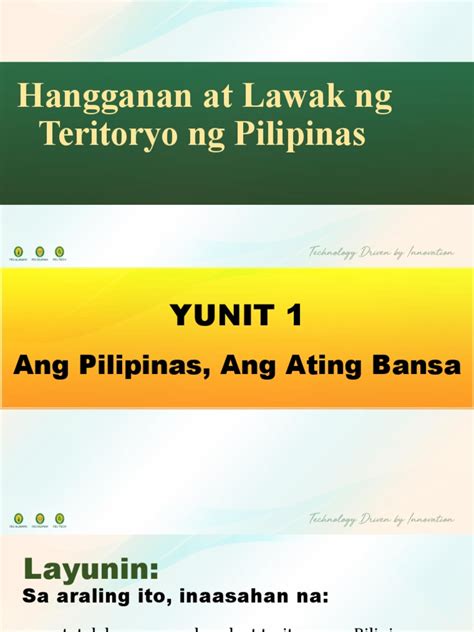 M1s3 Powerpoint Hangganan At Lawak Ng Teritoryo Ng Pilipinas Pdf