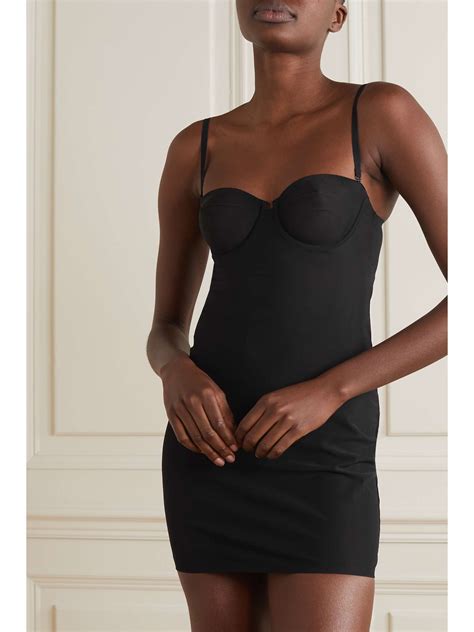 Skims Naked Slip Dress Onyx Net A Porter