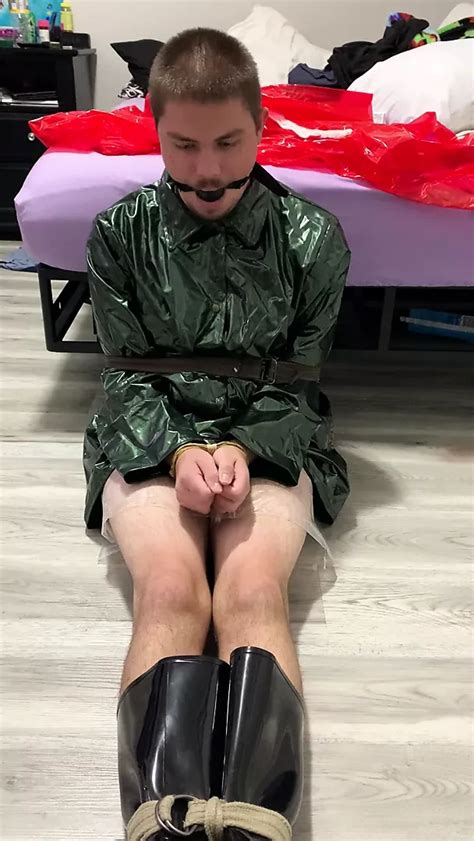 Bondage Green Pvc Raincoat Gay Man Man Porn Feat Demon Hunter XHamster