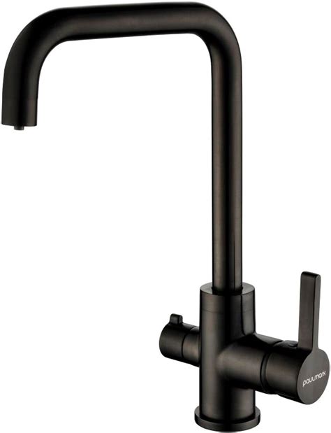 Смеситель для кухни Paulmark Logas Lo213021-GM вороненая сталь купить в ...
