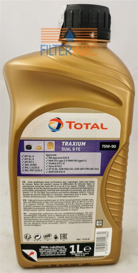 Total Transmission Dual 9 FE 75W90 1L - FilterABC - Motorola