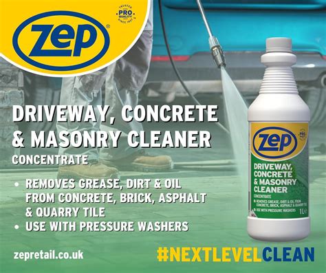 Zep Driveway Concrete & Masonry Cleaner - Concentrated formula covers up to 50m | Patio Cleaner ...