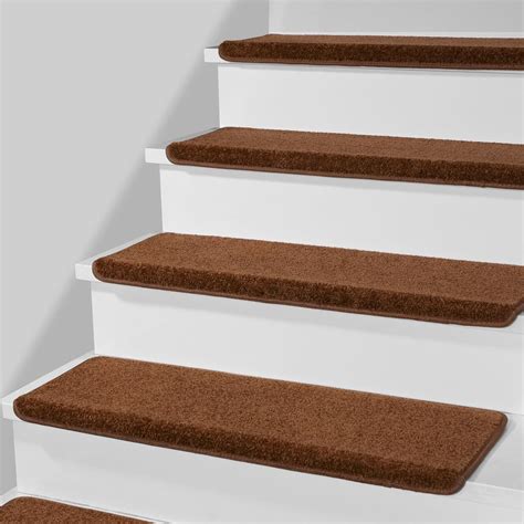 Spurtar Bullnose Carpet Stair Treads For Wooden Steps Indoor Set Of