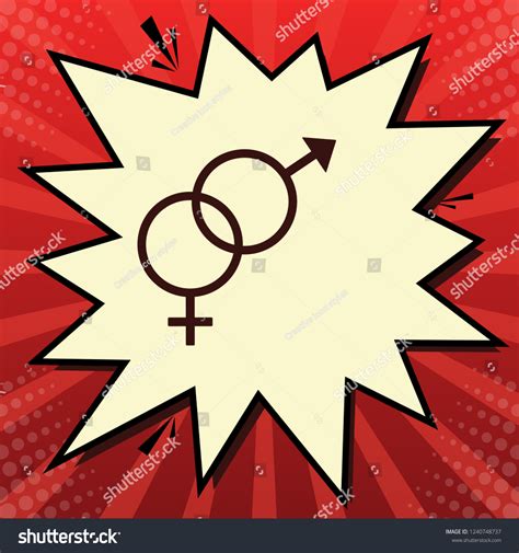 Sex Symbol Sign Vector Dark Red Stock Vector Royalty Free Shutterstock