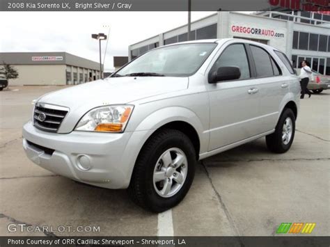 Bright Silver 2008 Kia Sorento Lx Gray Interior