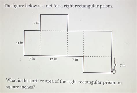 Solved The Figure Below Is A Net For A Right Rectangular Prism What