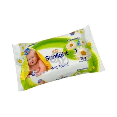 Салфетки влажные детские Sunlight, №15+2 (ромашка) - купить в Ташкенте ...