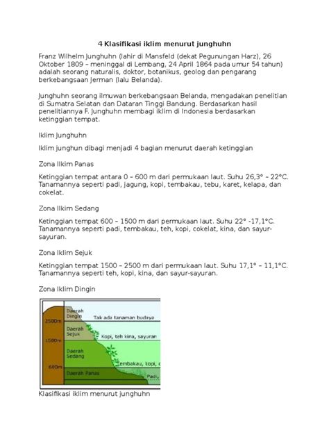 4 Klasifikasi Iklim Menurut Junghuhn Pdf