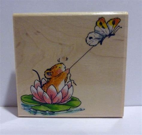 Cute Mouse Stamp Hang In There Stamp Water Lily Stamp Mouse Etsy