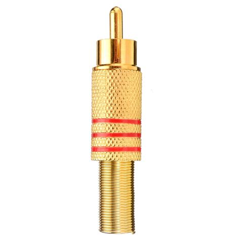 4pcs Gold Plated Rca Connector Rca Phono Male Plug Solder Audio Video