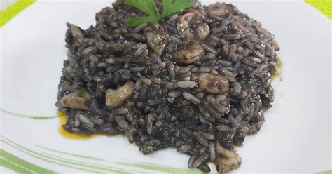 Arroz Negro Con Calamares Y Gambas Receta De Tere Comida Saludable Cookpad