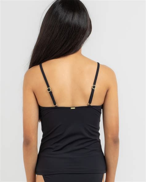 Shop Topanga Girls Ginger Tankini Bikini Set In Black Fast Shipping