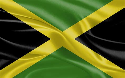 3d Waving Realistic Silk National Flag Of Jamica Happy National Day