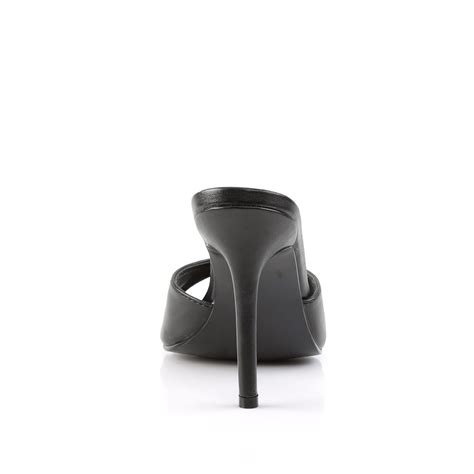 Pleaser Classique-01 in Black Vegan Leather – Pleaser Shoes