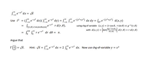 Solved From The Integral E X 2 Dx From Negative Infinity Chegg