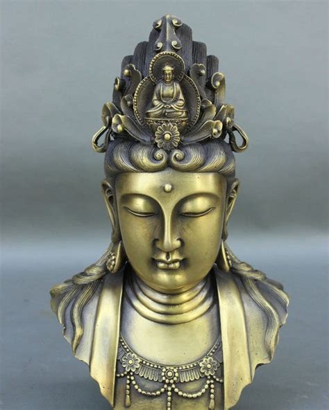 Free Shipping Chinese Bronze Folk Buddhism Temple Pray Kwan Yin Guan