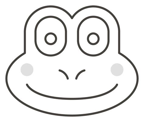 Frog Face Coloring Page Colouringpages