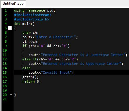 C Program To Check A Character Is An Uppercase Lowercase Character Images