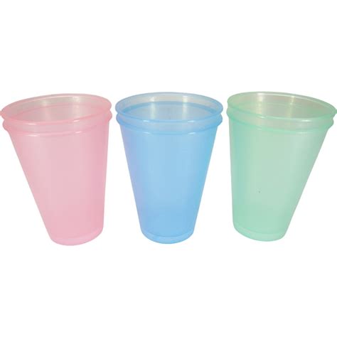 Moonlight 6-Piece Neon-Colored Plastic Drinking Glass Set