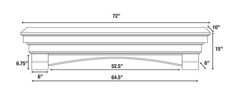 Pearl Mantels Auburn Wood Shelf