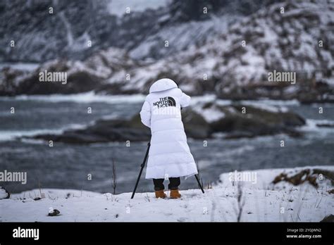 Lofoten Norway Winter Photographer The North Face Stock Photo Alamy