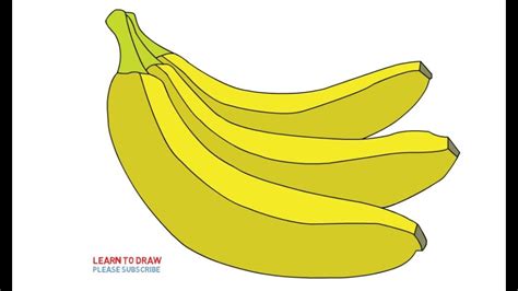draw  banana step  step easy  kids youtube