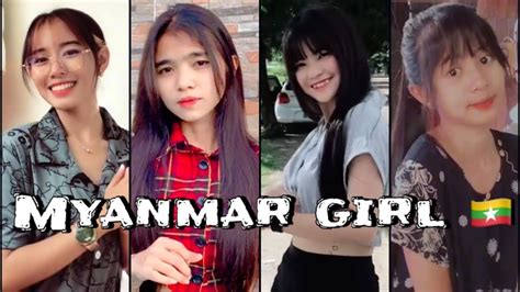 Myanmar Beautiful Girl With Trend Tiktok Song 🇲🇲 Youtube